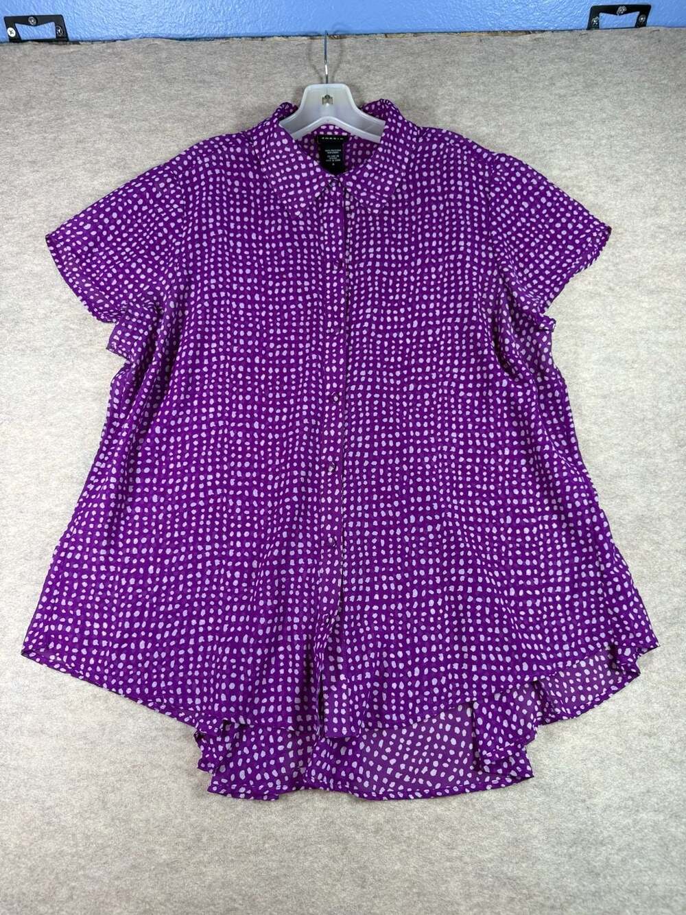 Torrid purple Polka Dot Plus Size Blouses for Women for sale